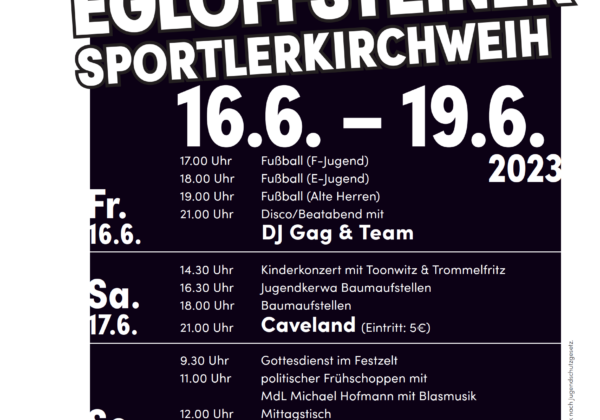Sportlerkerwa vom 16. bis 19. Juni