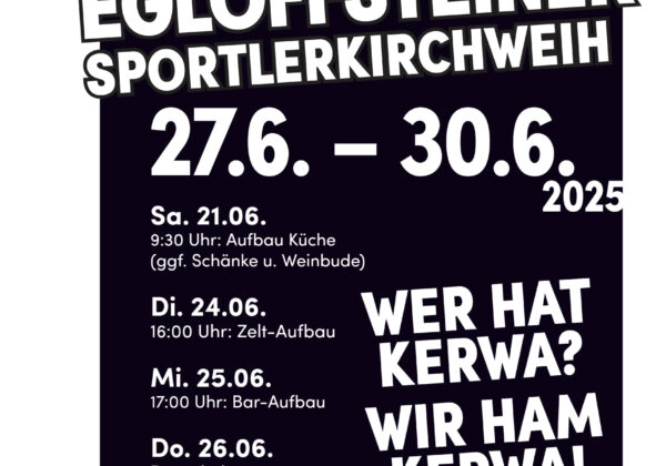 Auf-/Abbau – Plan für die Kerwa